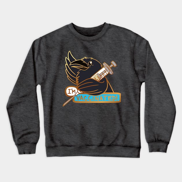 I'm Vaccinated! Covid Corvid Crewneck Sweatshirt by AmberStone